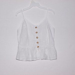 Jopra  Embroidered White Crop Top Women Small